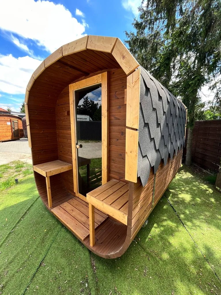 Quadro 2,5 m — sauna extérieur livré et posé par Sebonard en Belgique